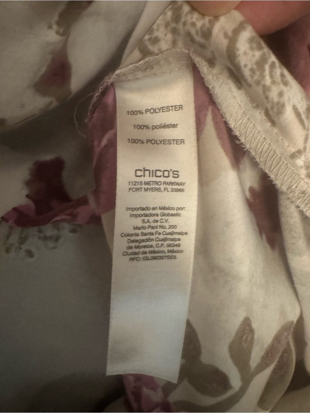 Chico’s Purple Floral Print Button Up Blouse Size 1
(M) - Picture 9 of 10